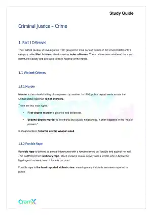 Criminal Justice - Crime