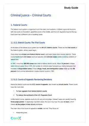 Criminal Justice - Criminal Courts