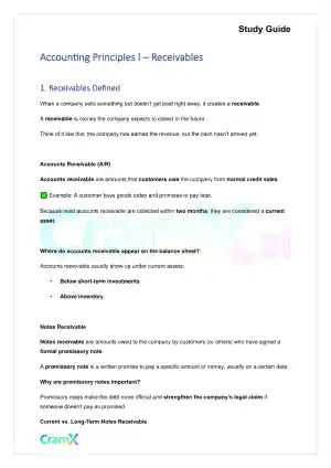 Accounting Principles I – Receivables