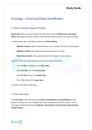 Sociology - Social and Global Stratification