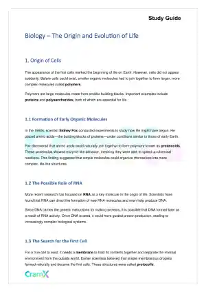 Biology - The Origin and Evolution of Life