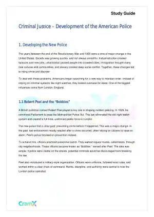 Criminal Justice - Development of the American Pol