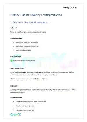 Biology - Plants Diversity and Reproduction