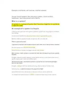 A system is a group of parts that work together to