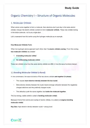 Organic Chemistry I - Structure of Organic Molecules