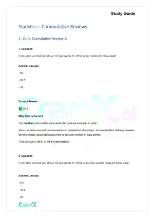 Statistics - Cummulative Reviews