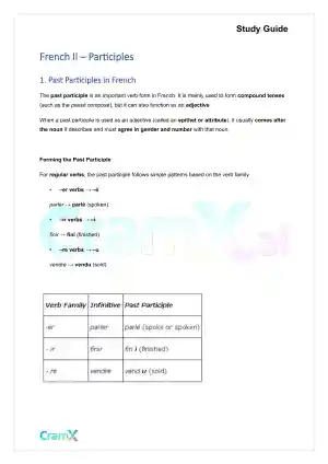 French II – Participles