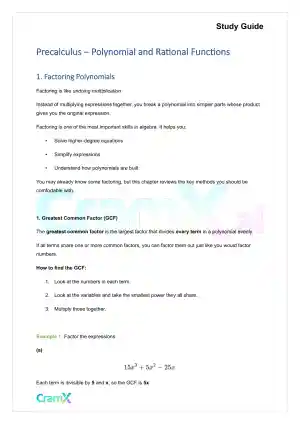 Precalculus - Polynomial and Rational Functions