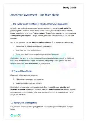 American Government - The Mass Media