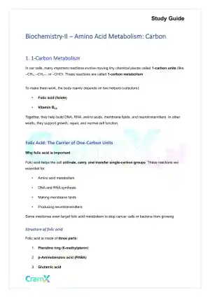 Biochemistry-II - Amino Acid Metabolism Carbon