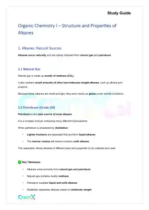 Organic Chemistry I - Structure and Properties of Alkanes