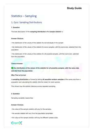 Statistics - Sampling