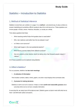 Statistics - Introduction to Statistics