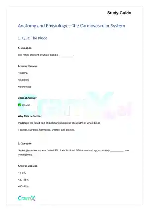 Anatomy and Physiology - The Cardiovascular System