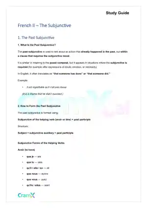 French II – The Subjunctive