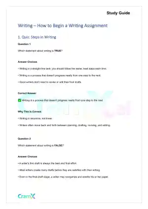 Writing - How to Begin a Writing Assignment