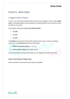 French II – Basic Verbs
