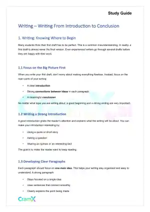 Writing - Writing From Introduction to Conclusion