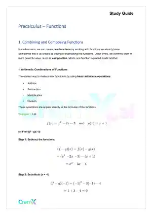 Precalculus - Functions