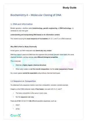 Biochemistry-II - Molecular Cloning of DNA