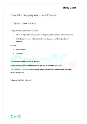 French I - Everyday Words and Phrases