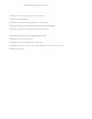 BLAW 202 Sample Questions Spring 2025