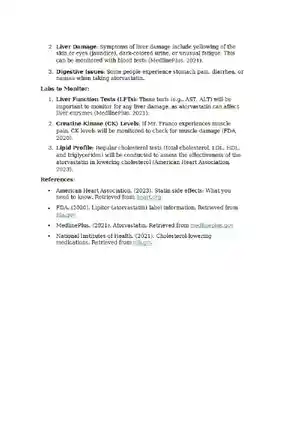 Pharm Quiz Cholestorol