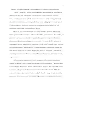 Reflective and Applied Statement