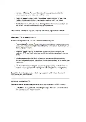 The Role of Evidence Based Practice in Nursing