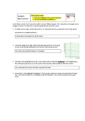 Student Exploration Distance Time Graphs