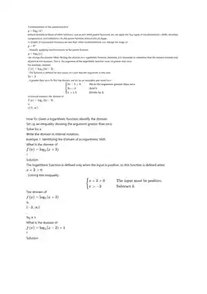 Graphs of Logarithmic Functions