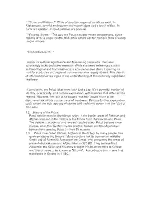 Cultural Significance and History of the Pakol Cap