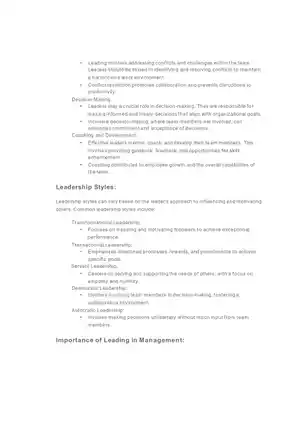 Leading as a Function of Management