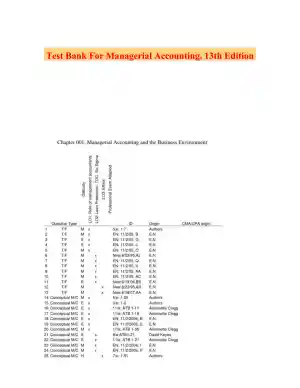 Test Bank For Managerial Accounting, 13th Edition