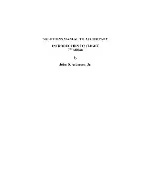 Solution Manual For Introduction To Flight, 7th Edition