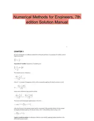 Numerical Methods for Engineers, 7th edition Solution Manual