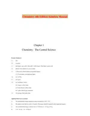 Chemistry 4th Edition Solution Manual