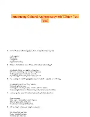 Introducing Cultural Anthropology 5th Edition Test Bank