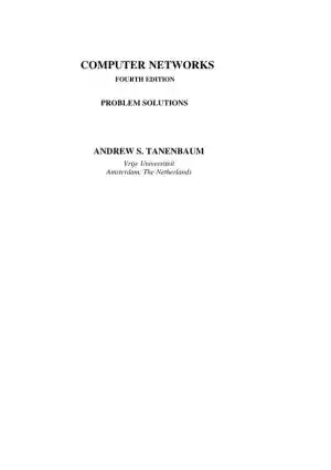 Solution Manual For Computer Networks, 4th Edition