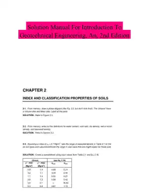 Solution Manual For Introduction To Geotechnical Engineering, An, 2nd Edition