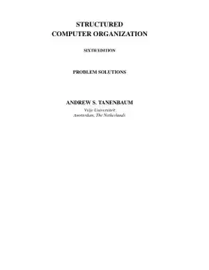 Solution Manual For Structured Computer Organization, 6th Edition