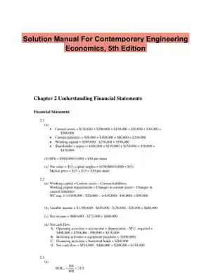Solution Manual For Contemporary Engineering Economics, 5th Edition
