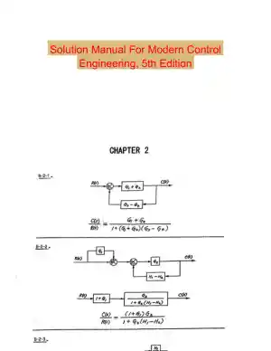 Solution Manual For Modern Control Engineering, 5th Edition