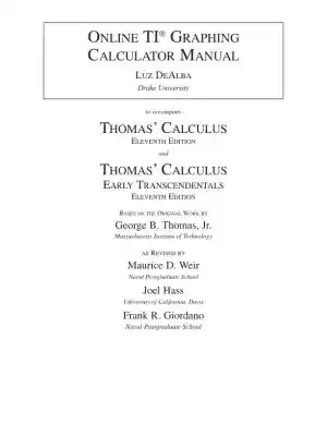 Solution Manual For Thomas' Calculus, Media Upgrade, 11th Edition
