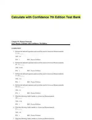 Calculate with Confidence 7th Edition Test Bank