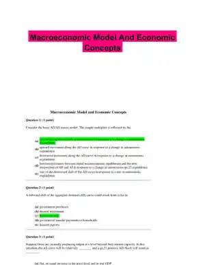 Macroeconomic Model And Economic Concepts