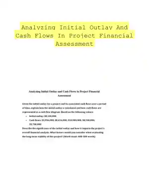Analyzing Initial Outlay And Cash Flows In Project Financial Assessment