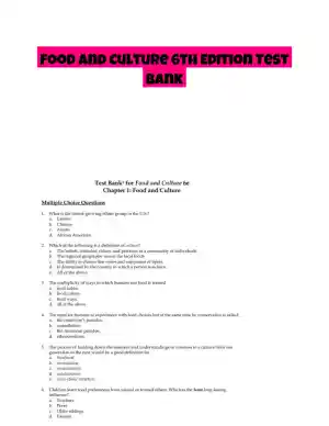 Food and Culture 6th Edition Test Bank