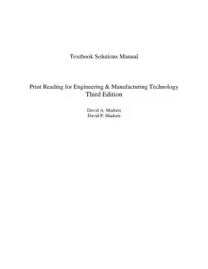 Print Reading for Engineering and Manufacturing Technology 3rd Edition Solution Manual