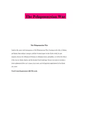 The Peloponnesian War